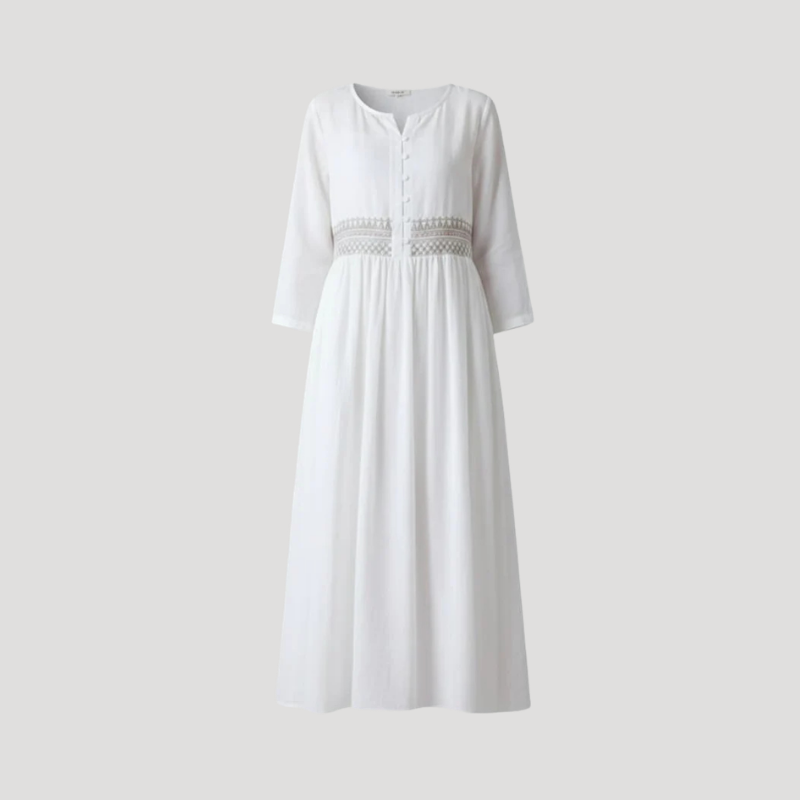 Women's Maxi Dress Long Sleeve Round Neck A Line Casual