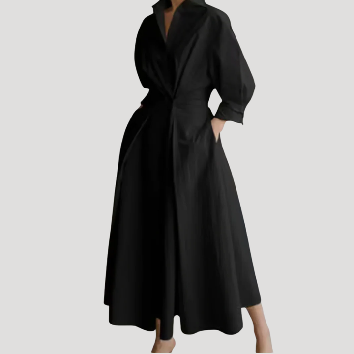 Women's Maxi Dress Wrap V Neck Casual