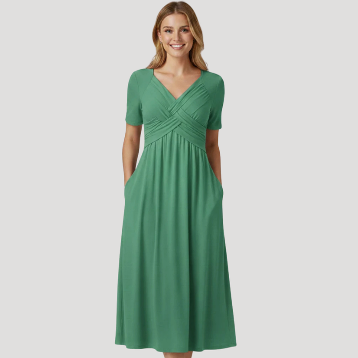 Women's Maxi Dress Wrap Dress V Neck A Line Summer