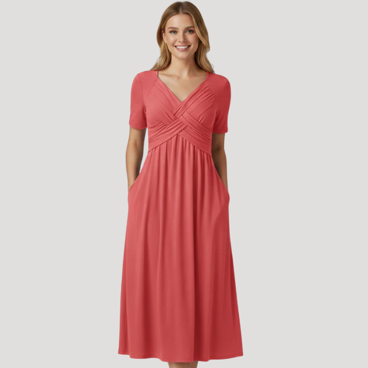 Women's Maxi Dress Wrap Dress V Neck A Line Summer