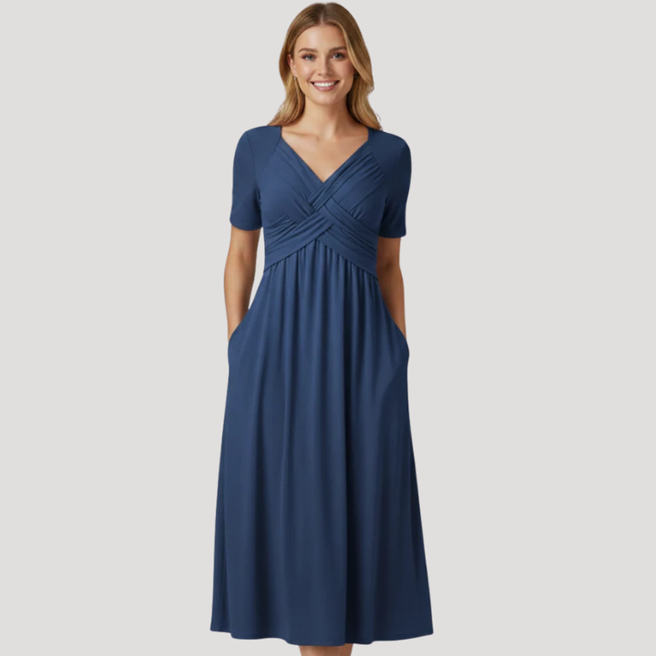 Women's Maxi Dress Wrap Dress V Neck A Line Summer