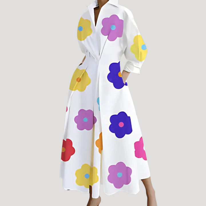 Women's Maxi Dress Wrap V Neck Casual
