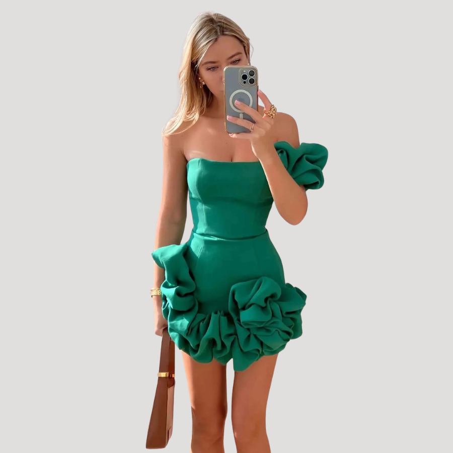 Women's Mini Dress Strapless Bodycon Party Cocktail
