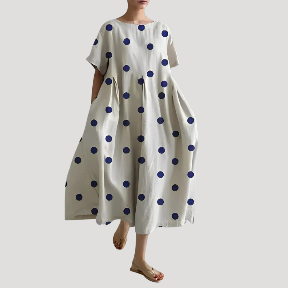 Women's Maxi Dress Floral Casual Loose Short Sleeve